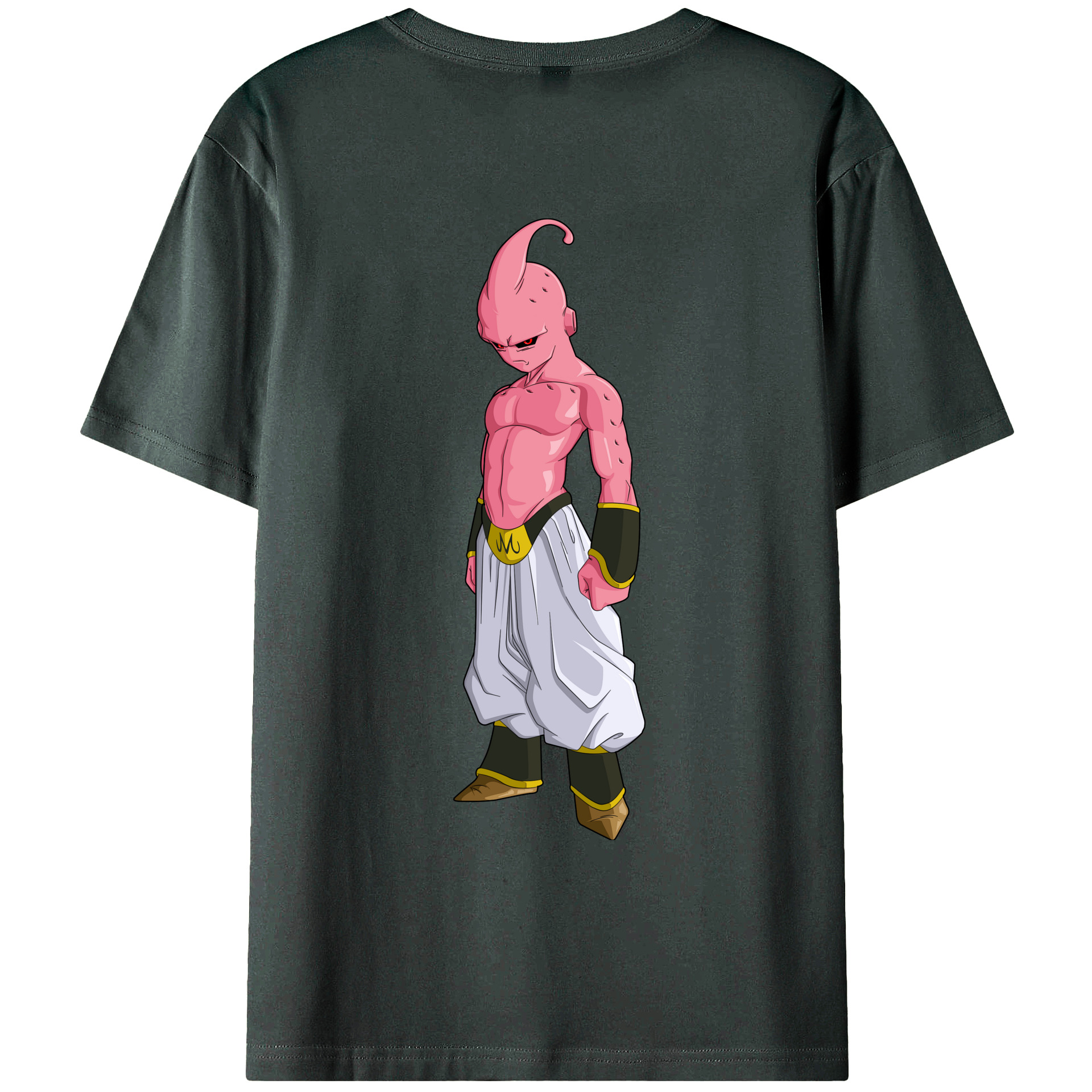 （画像用） ドラゴンボール 魔人ブウ DRAGON BALL Majin Buu 綿100％ メンズ半袖Tシャツ（バックプリント） 通気性